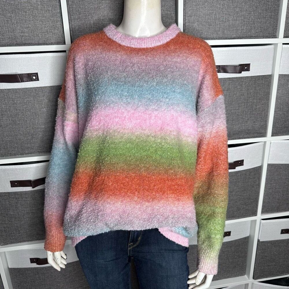 Setirom Stripe Ombré Oversized Sweater Size Medium
